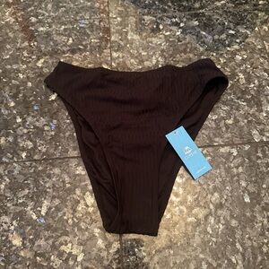 Cupshe Black High-Waisted Bikini Bottom